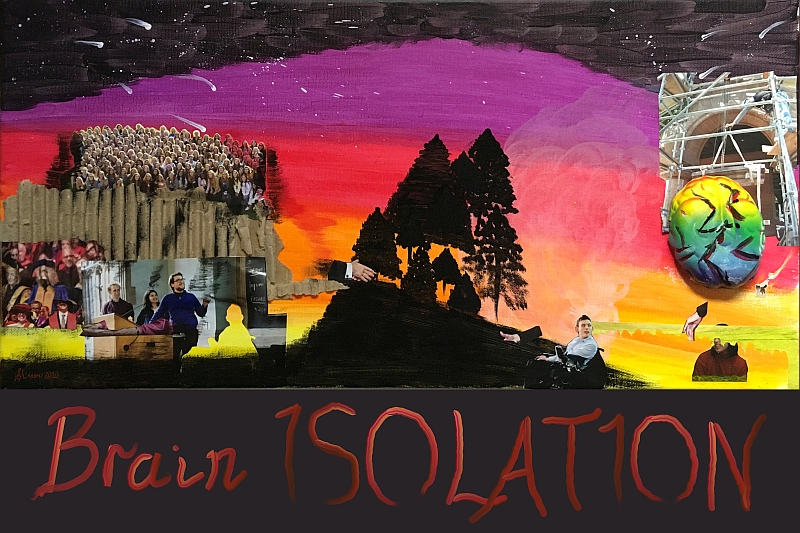 Brain Isolation collage by Shireen Jeejeebhoy digital scan.